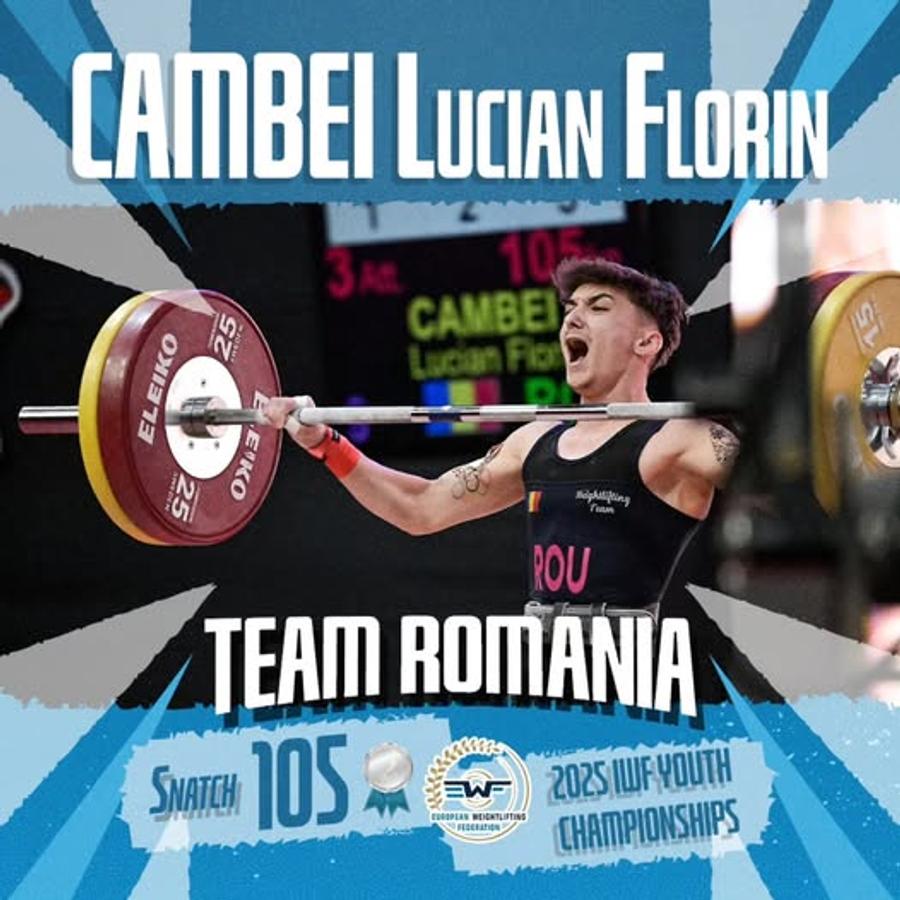 Lucian Cambei FOTO FR Haltere Fratele Mihaelei Cambei a urcat pe podium la Campionatele Mondiale de cadeți din Peru