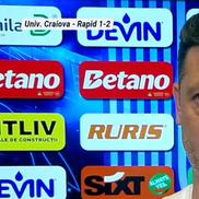 Mirel Rădoi, în lacrimi după Universitatea Craiova - Rapid 1-2, etapa 7 Superliga. Foto: captură TV