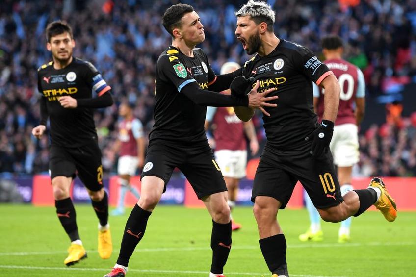 Phil Foden, alături de Kun Aguero. Foto: Guliver/Getty Images