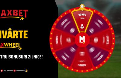 MaxWheel te premiază în fiecare zi pe MaxBet.ro