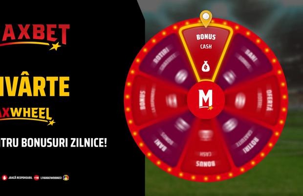 MaxWheel te premiază în fiecare zi pe MaxBet.ro