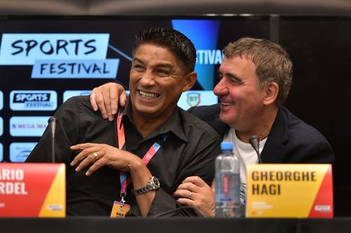 Mario Jardel și Gică Hagi s-au simțit bine la conferința de presă