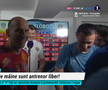 Adrian Mihalcea, întrerupt de jucători la flash interviu