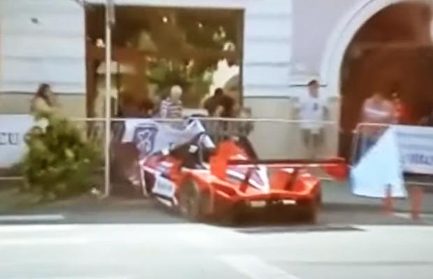 Mihai Leu a ieșit în decor la Super Rally Târgu Mureș » Doi copii au fost răniți: „Nu am putut să mai controlez mașina”