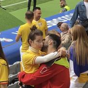 Kira Hagi, surprinsă în brațele iubitului ei la România - Olanda, foto: GSP