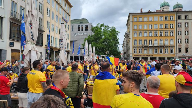 Fanii români fac spectacol la Munchen înaintea meciului cu Olanda / Foto: Cristian Preda (GSP.ro)