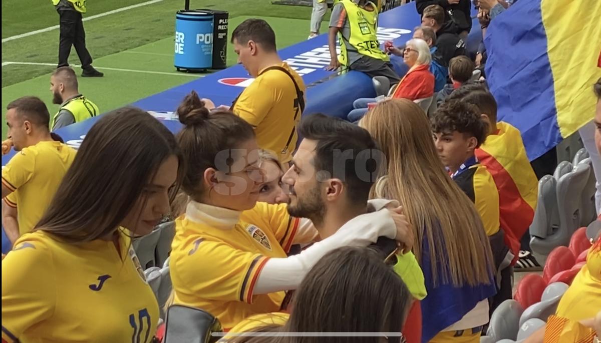 Kira Hagi, surprinsă în brațele iubitului ei la România - Olanda, foto: GSP