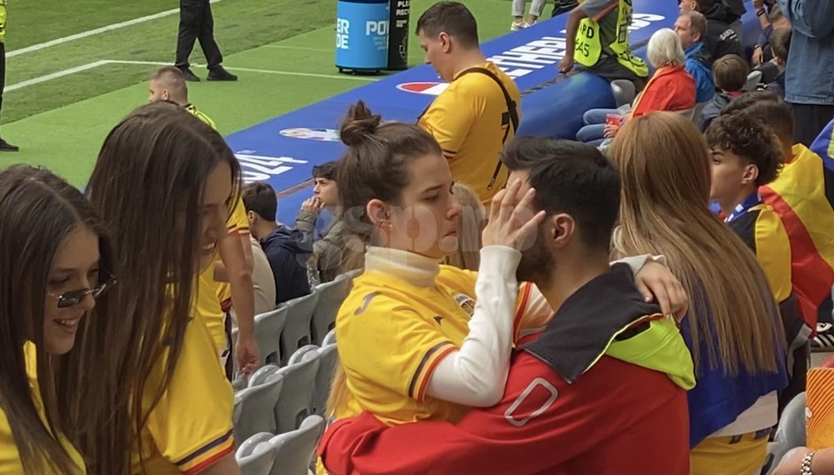 Kira Hagi, surprinsă în brațele iubitului ei la România - Olanda, foto: GSP