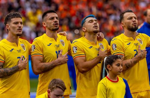 România, la intonarea imnului național. Foto: Imago