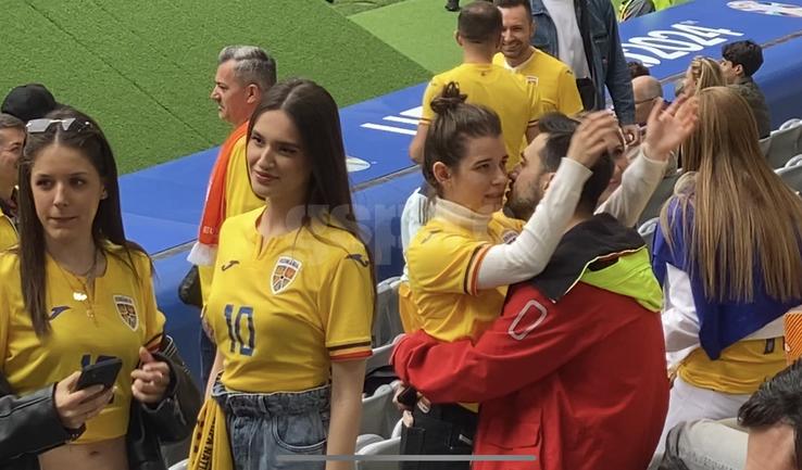 Kira Hagi, surprinsă în brațele iubitului ei la România - Olanda, foto: GSP
