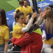 Kira Hagi, surprinsă în brațele iubitului ei la România - Olanda, foto: GSP