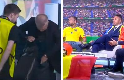 Marica și Raț, contrariați de imaginile cu Edi Iordănescu de la sosirea la Allianz Arena: „Doar n-a venit din barcă!” » Ce s-a petrecut la coborârea din autocar