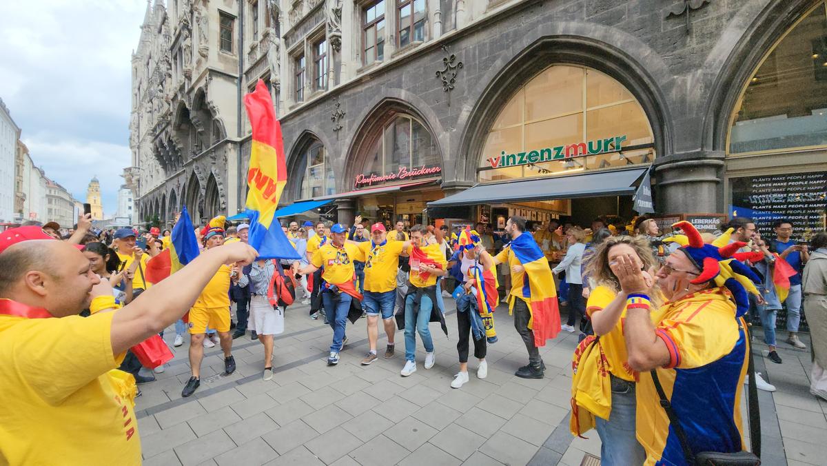 Fanii români fac spectacol la Munchen / România - Olanda, 02.07.2024