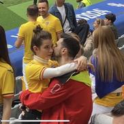 Kira Hagi, surprinsă în brațele iubitului ei la România - Olanda, foto: GSP