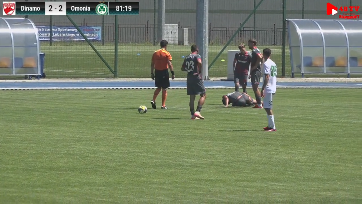 Antonio Bordușanu s-a accidentat în amicalul dintre Dinamo și Omonia