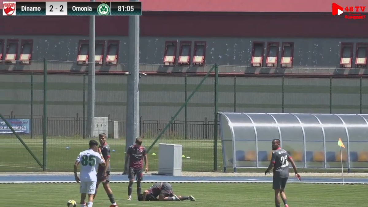 Antonio Bordușanu s-a accidentat în amicalul dintre Dinamo și Omonia