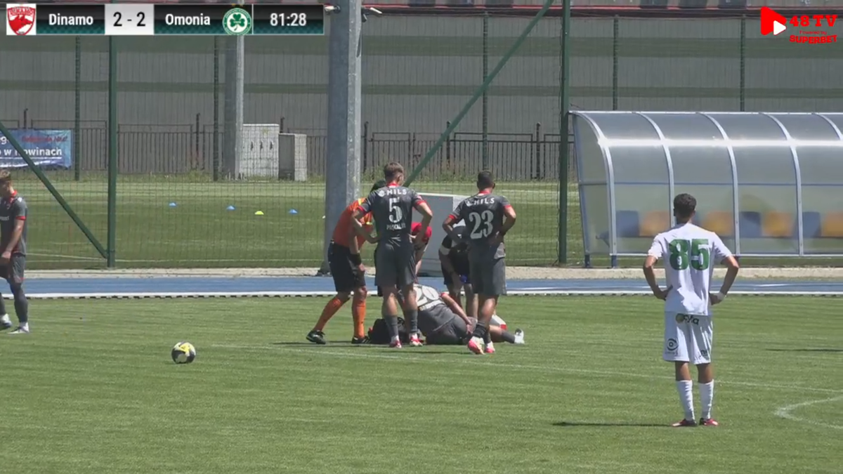 Antonio Bordușanu s-a accidentat în amicalul dintre Dinamo și Omonia
