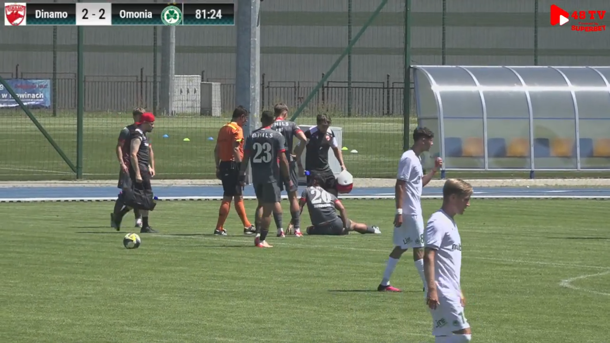 Antonio Bordușanu s-a accidentat în amicalul dintre Dinamo și Omonia