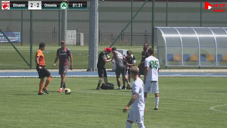 Antonio Bordușanu s-a accidentat în amicalul dintre Dinamo și Omonia