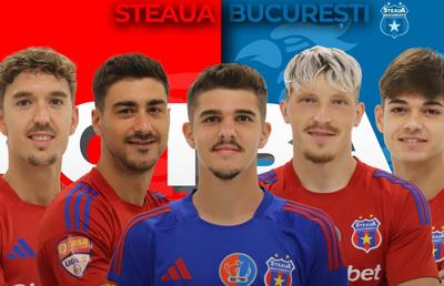 Steaua București a oficializat astăzi 5 transferuri: trei români și doi spanioli