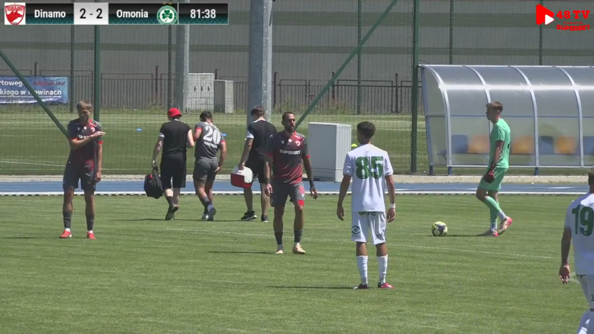 Antonio Bordușanu s-a accidentat în amicalul dintre Dinamo și Omonia