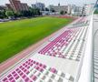 Scaune noi pe Stadionul „Știința” din Timișoara // foto: Facebook @Politehnica Timișoara