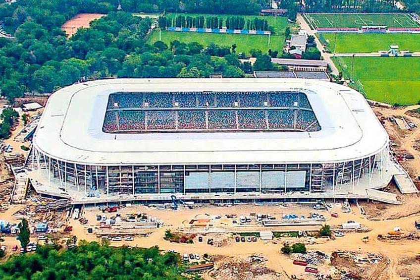 Așa ar putea arăta stadionul Steaua după montarea gazonului // foto: Instagram @ steauaofficial