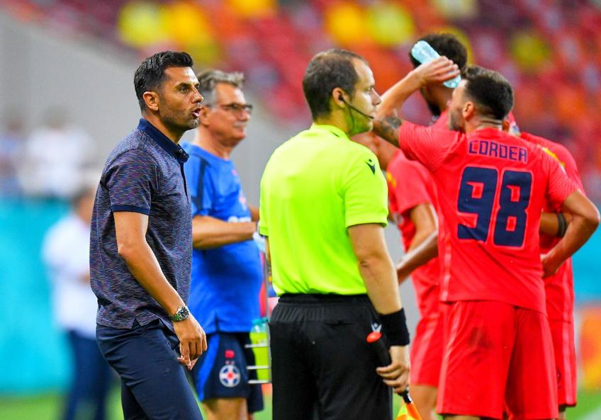 Antrenorul Nicolae Dică (42 de ani) regretă că nu îl poate folosi pe Andrei Cordea (23 de ani) în meciul Dunajska Streda - FCSB, din turul 3 preliminar al Conference League.