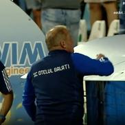 Dorinel Munteanu, nervos la finalul meciului Oțelul - Hermannstadt / FOTO: Captură TV @Prima Sport 1