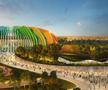 Cele 15 stadioane din 5 orașe ce vor găzdui meciurile de la CM 2034 din Arabia Saudită / Foto: dezeen.com