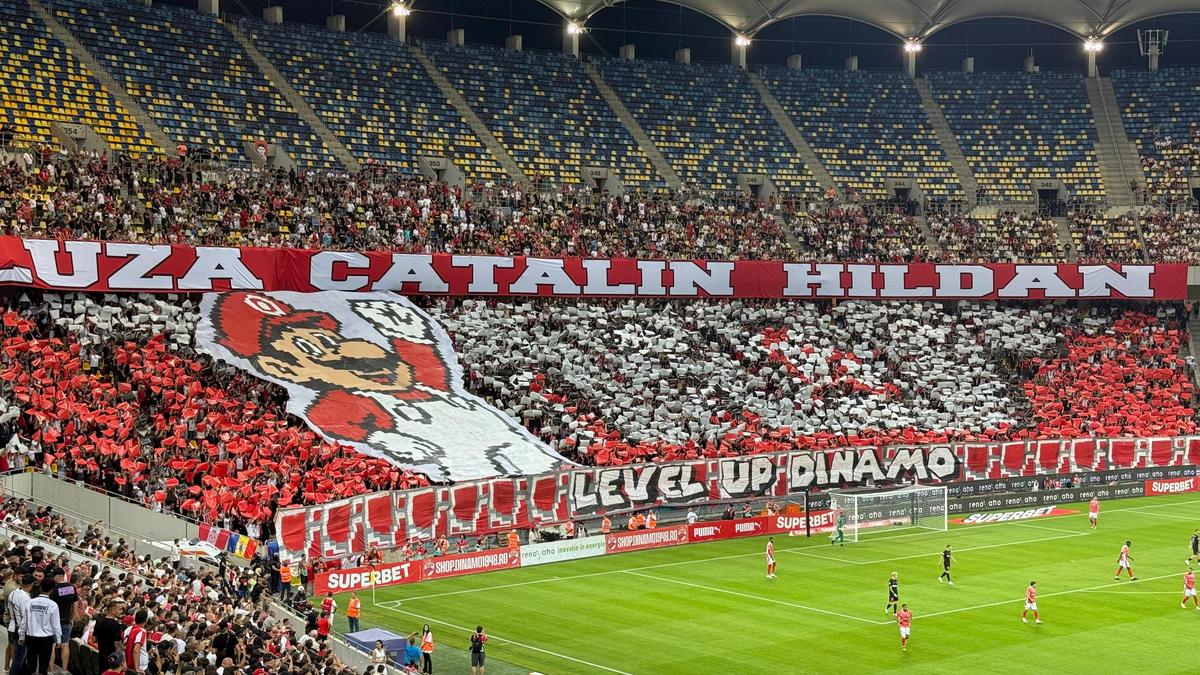 Scenografie cu bucluc în derby! Dinamoviștii n-au putut să-l miște pe „Mario”