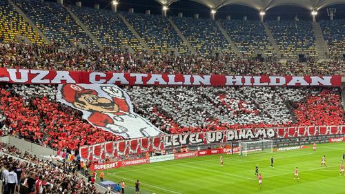 Scenografia fanilor dinamoviști la derby-ul cu FCSB / Foto: GSP