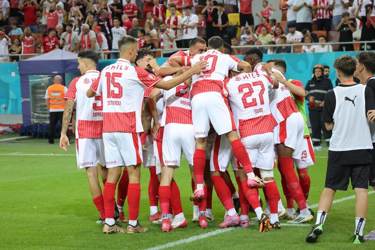 Bucuria jucătorilor lui Dinamo cu FCSB/ FOTO: Ionuț Iordache (GSP)