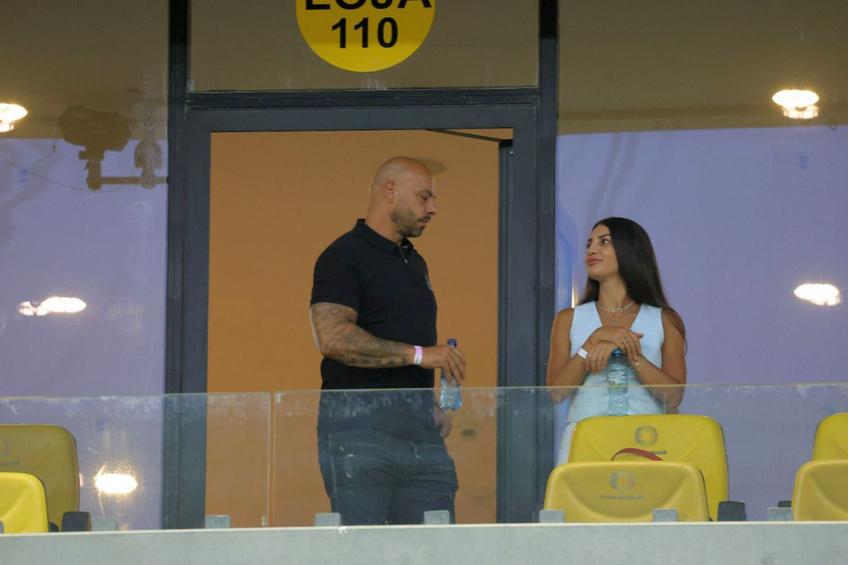 Giani Kiriță alături de iubita sa, Maria, la Dinamo - FCSB / Foto: GSP
