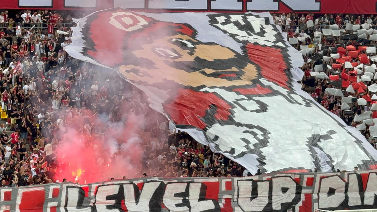 Scenografia fanilor dinamoviști la derby-ul cu FCSB / Foto: GSP