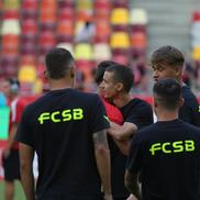 Jucătorii lui Dinamo și FCSB au ieșit pentru inspecția gazonului // Foto: Ionuț Iordache GSP