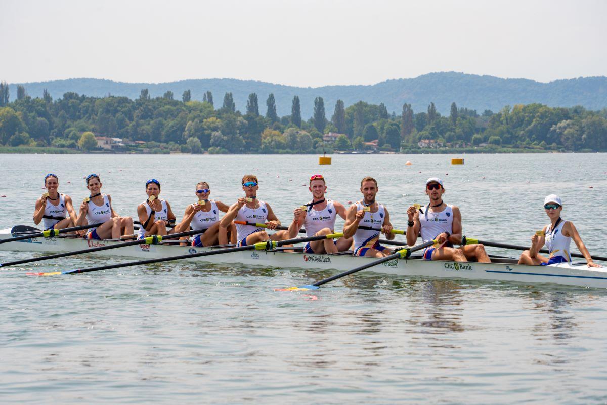 România, locul 1 în clasamentul pe medalii la Campionatele Europene de canotaj de la Varese, înaintea Marii Britanii și a Italiei, cu record al distincțiilor de aur