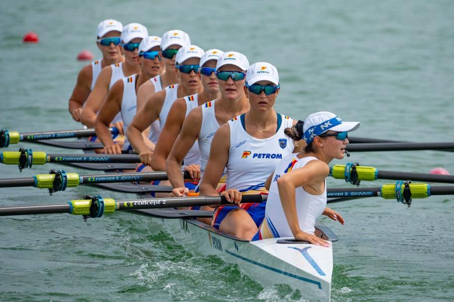 Barca României de 8 plus 1 rame, campioană europeană la Varese Foto: FR Canotaj/Balint Czucz Bilanț senzațional pentru România în ultima zi de la Campionatele Europene de la Varese: patru medalii de aur! Două sunt în premieră