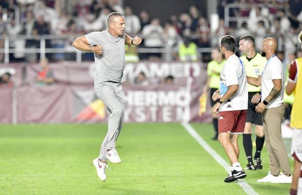 Dezlănțuit! Imaginile care surprind perfect trăirile lui Daniel Pancu în Rapid - CFR Cluj