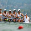 Barca masculină de 8 plus 1 rame a României campioană europeană la Varese Foto: FR Canotaj/Balint Czucz