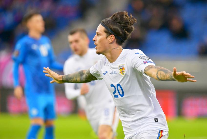 Islanda - România 0-2. Dennis Man a marcat primul gol al întâlnirii de la Reykjavik.