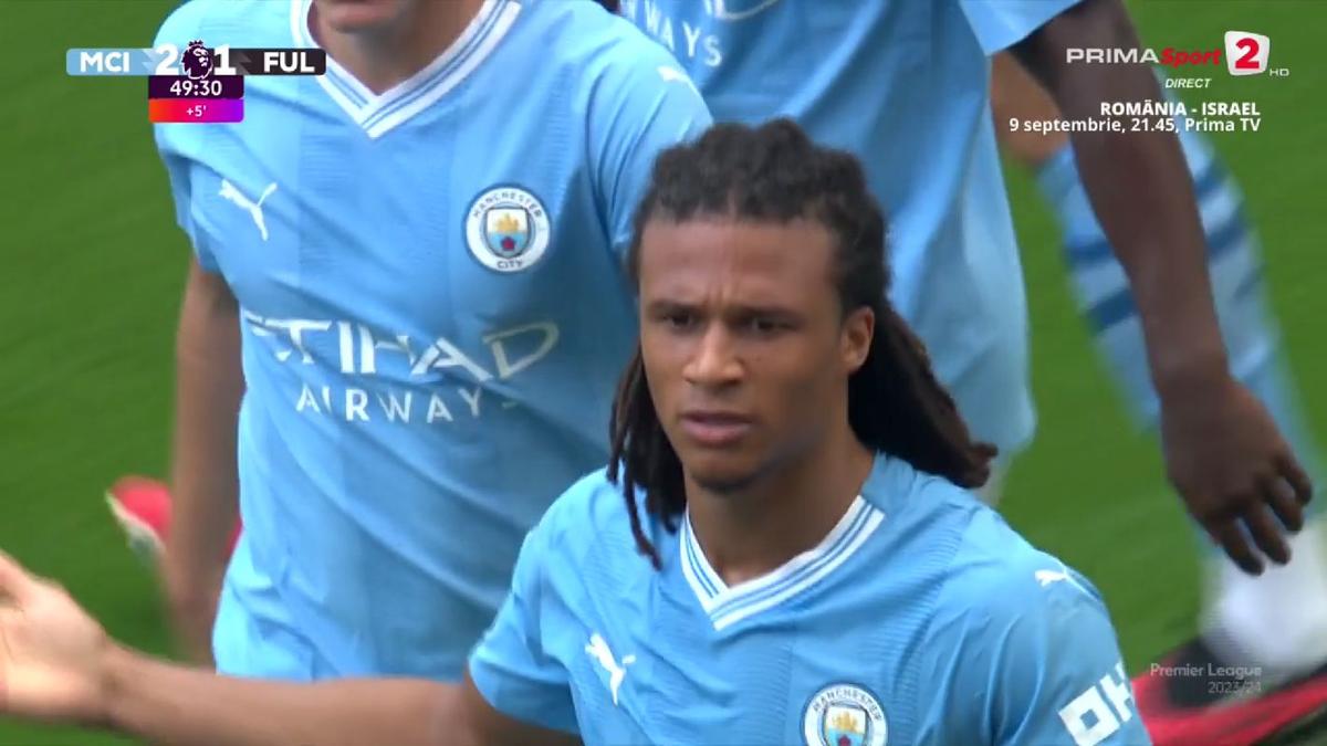 Faza controversată din care Nathan Ake a marcat golul secund al lui Manchester City în meciul cu Fulham
