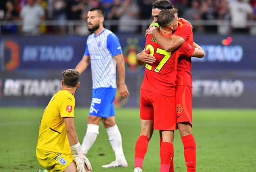 Andrea Compagno, atacantul de la FCSB, a fost aproape de un gol superb cu Universitatea Craiova, scor 3-0.
