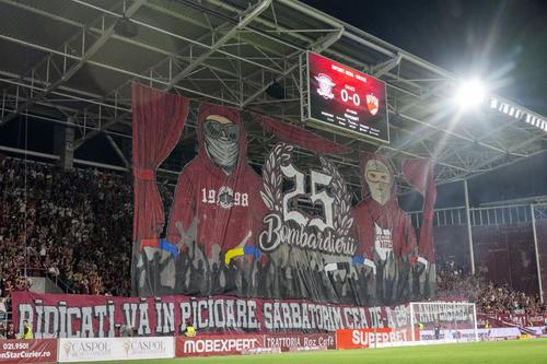 Scenografia rapidiștilor la meciul cu Dinamo/ foto: Raed Krishan (GSP)