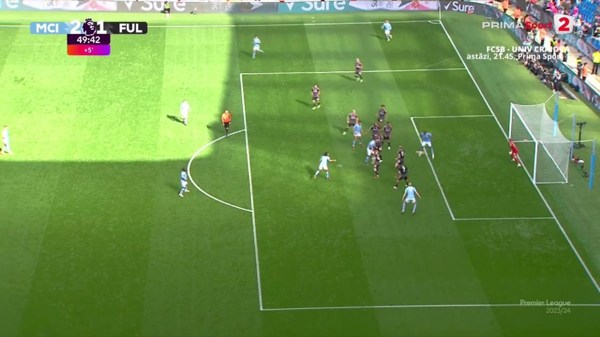 Faza controversată din care Nathan Ake a marcat golul secund al lui Manchester City în meciul cu Fulham