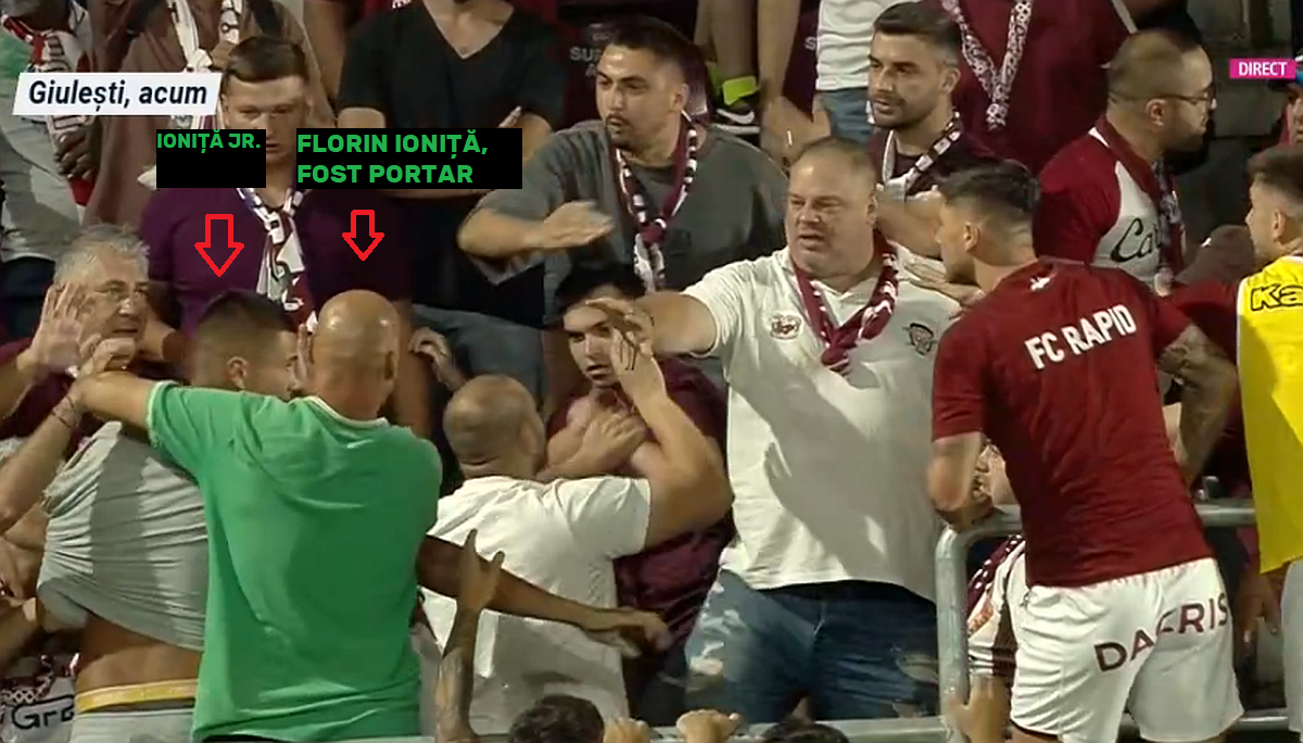 Șocant: bătaie ca în filme cu 20 de minute înainte de Rapid - Dinamo. Săpunaru a urcat pe gard!
