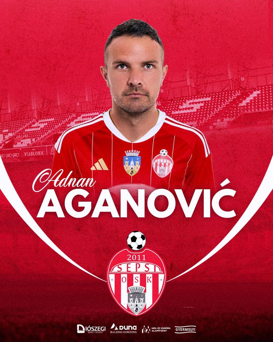 Adnan Aganovic, prezentat la Sepsi Plecat din Superliga, a fost prezentat oficial la noua echipă