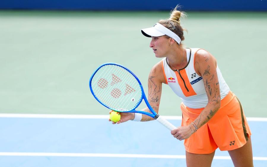 Marketa Vondrousova în acțiune la US Open Foto: Imago Images Cehia domină tabloul feminin la US Open cu trei jucătoare în sferturile de finală: „E bine că nu jucăm între noi” » Explicațiile succesului extraordinar