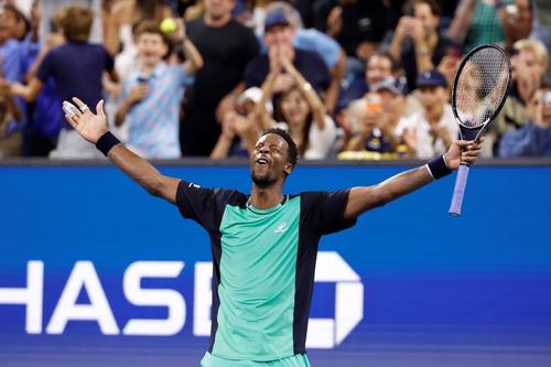 Gael Monfils după victoria în turul 1 la US  Open 2026 Foto: Imago Images
