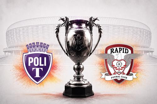 Poli Timișoara - Rapid, din Cupa României, va fi liveTEXT pe GSP.ro. Fotomontaj Gazeta Sporturilor